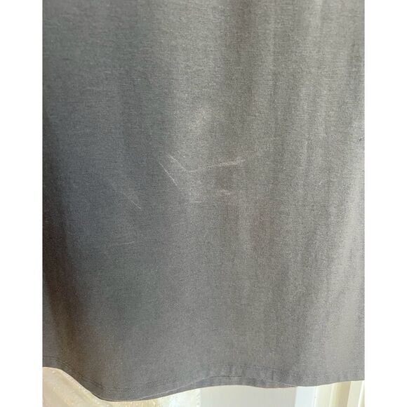 Theory Women's Ash Gather Tee Ruched Neck Short Sleeve Midi Slip Dress Size M - Picture 11 of 11